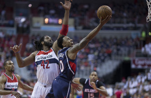 Jeff Teague, Atlanta Hawks, Nene, Washington Wizards, Keith Allison, Flickr