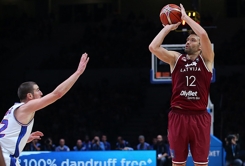Letland forsvandt fra kampen i tredje periode, og tabte kampen - Foto: FIBA - Ciamillo Castoria - Metlas