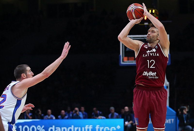 Letland forsvandt fra kampen i tredje periode, og tabte kampen - Foto: FIBA - Ciamillo Castoria - Metlas Letland forsvandt fra kampen i tredje periode, og tabte kampen - Foto: FIBA - Ciamillo Castoria - Metlas