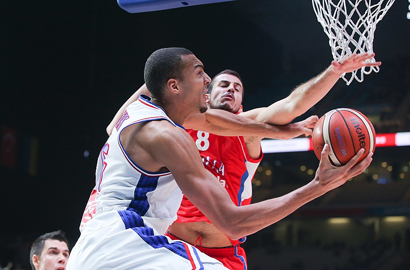 Rudy Gobert spillede en fantastisk kamp for Frankrig i kampen om bronze - Foto: FIBA - Ciamillo Castoria - Metlas Rudy Gobert spillede en fantastisk kamp for Frankrig i kampen om bronze - Foto: FIBA - Ciamillo Castoria - Metlas