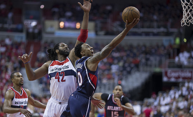 Jeff Teague, Atlanta Hawks, Nene, Washington Wizards, Keith Allison, Flickr