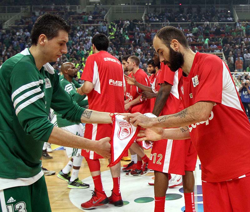 Dimitris Diamantidis - Panathinaikos - Vassilis Spanoulis - Olympiacos - Olympiacosbc.com