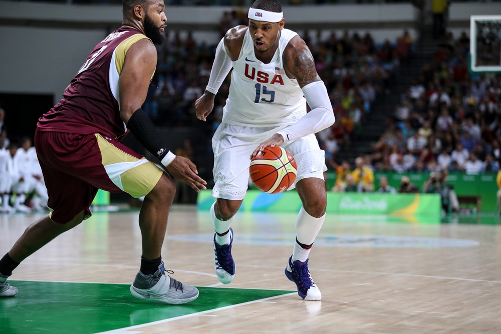 Gregory Echenique - Venezuela - Carmelo Anthony - USA - Ol 2016 - fiba.com