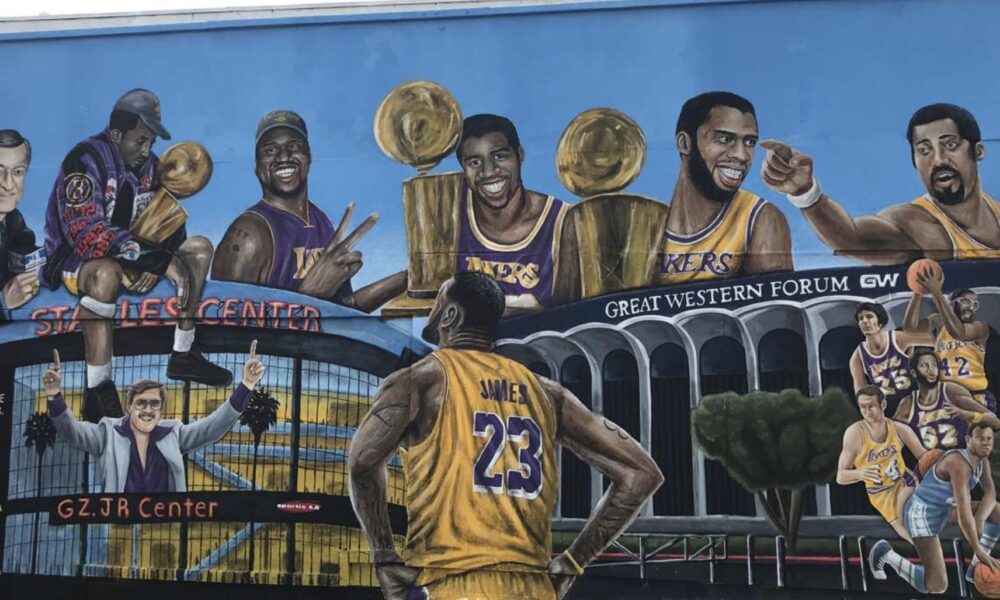 LeBron James, Lakers, Mural