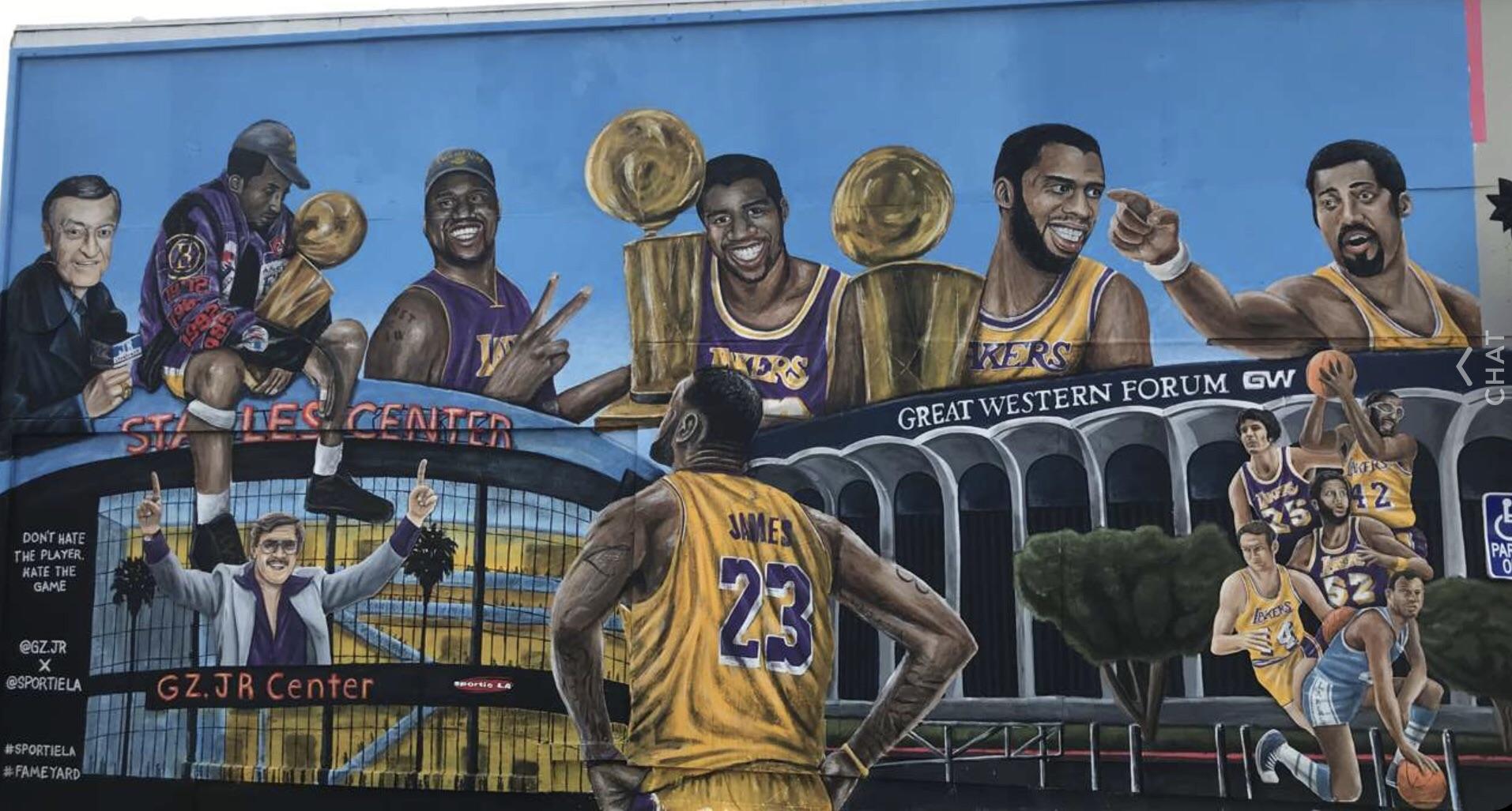 LeBron James, Lakers, Mural